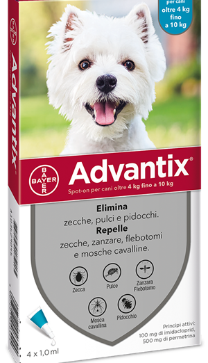 ADVANTIX SPOT ON 4PIP 4-10KG