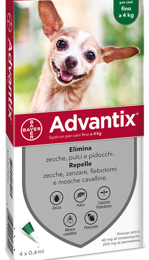 ADVANTIX SPOT ON 4PIP 0-4KG