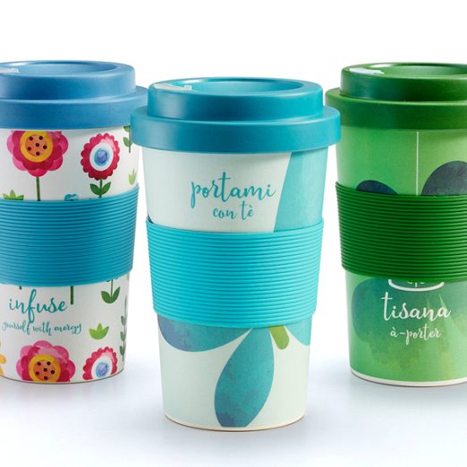 BAMBOO MUG WATERCOL FARFALLA