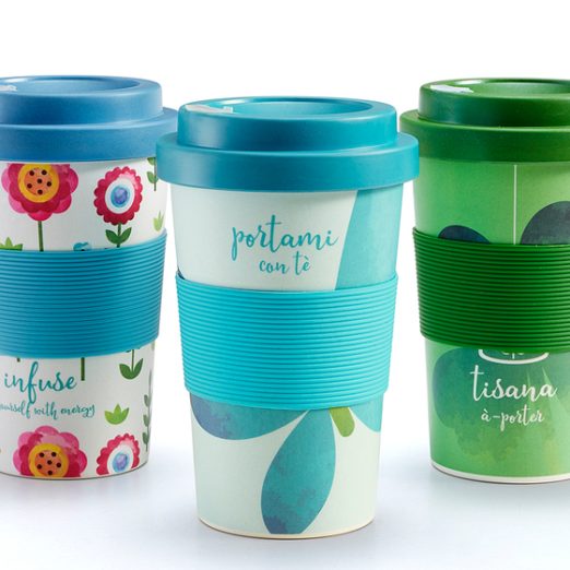 BAMBOO MUG WATERCOL QUADRIFOGL