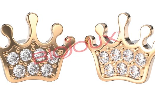 BJT707 ORECCHINI BABY CROWN RG