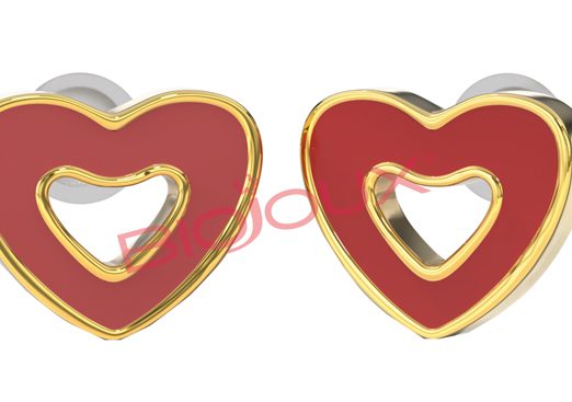 BJT715 ORECCHINI RED HEART GP