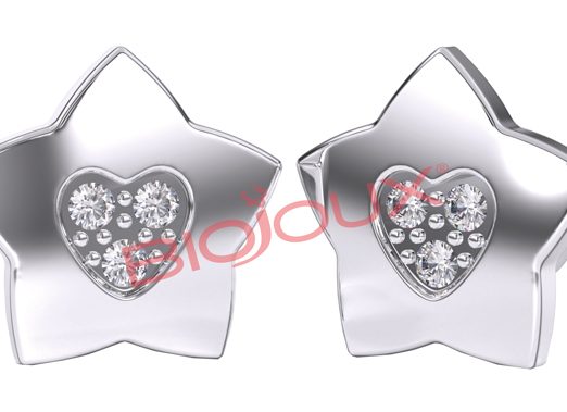 BJT716 ORECCHINI STAR/HEART SS